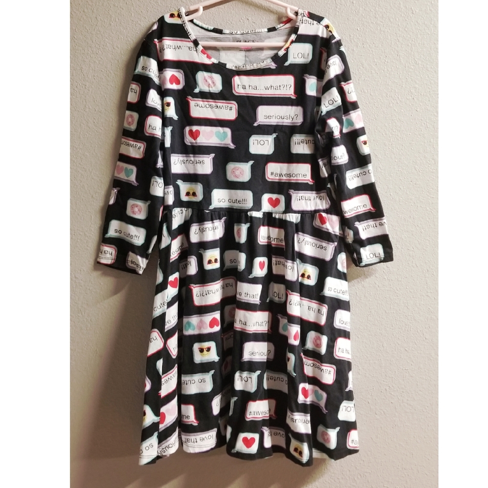 The Children's Place Text/Emoji Dress